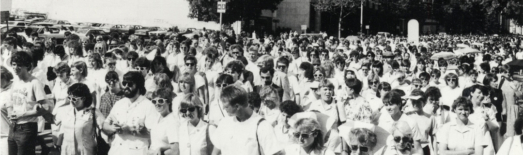 Strike March, 1986; courtesy ANF