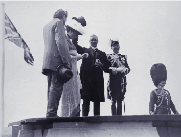 Lady Denman announcing the name of Canberra on 12 March 1913