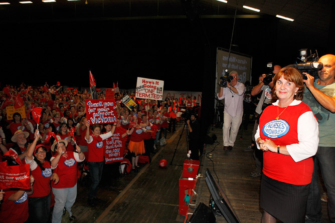 Lisa Fitzpatrick at final meeting of Respect our Work Campaign, 2012