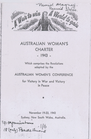 Australian Woman's Charter 1943