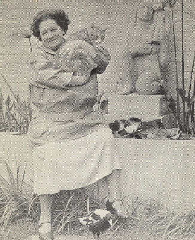 Ola Cohn with Cat