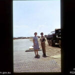 Commandant Janice Webb (later Hilton), Australian Red Cross (ARC), and Wing Officer Betty Docker, Matron of 4 RAAF Hospital at Butterworth, Malaysia