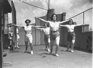 Women's class at the Bjelke-Petersen School of Physical Culture