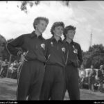 Three Australian women athletes: Betty Cuthbert, Marlene Mathews and Norma Croker?