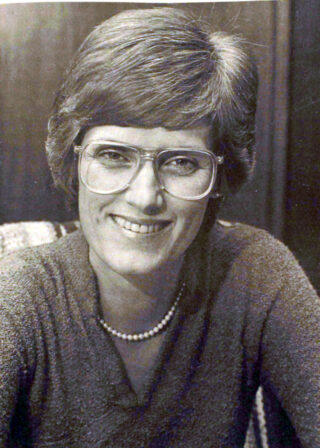 Photograph of Frederika Steen, head of the Women's Desk, Department of Immigration and Ethinic Affairs, 1984-7
