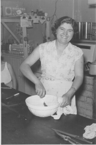 Mrs Marinka, waitress at the Amalfi Restaurant