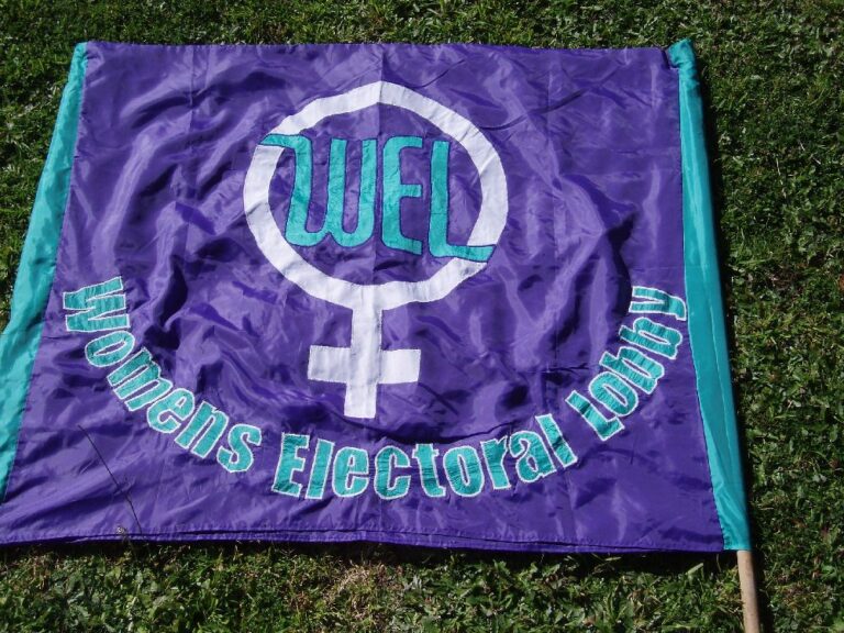 WEL banner made by WEL-ACT member Julie McCarron-Benson